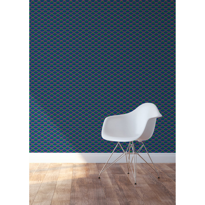 Don't Be Koi - Wallpaper by Julianne Taylor Style, Whale, Faux Grasscloth
