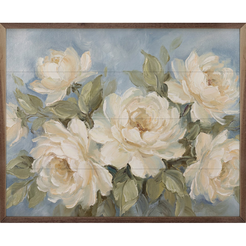 Bouquet de pivoines célestes, 40x32