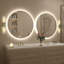 Miroir rond en verre trempé anti-buée certifié UL pour salle de bain / meuble-lavabo - Basics by Wayfair ™-1967079518