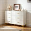 Commodes décoratives avec 6 tiroirs et pieds en métal