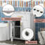 Ensemble de meuble-lavabo de salle de bain avec lavabo en céramique, meuble-lavabo peu encombrant-842161668