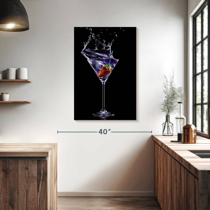 Yarlin fraise Martini Splash, H 39 po x l 26 po
