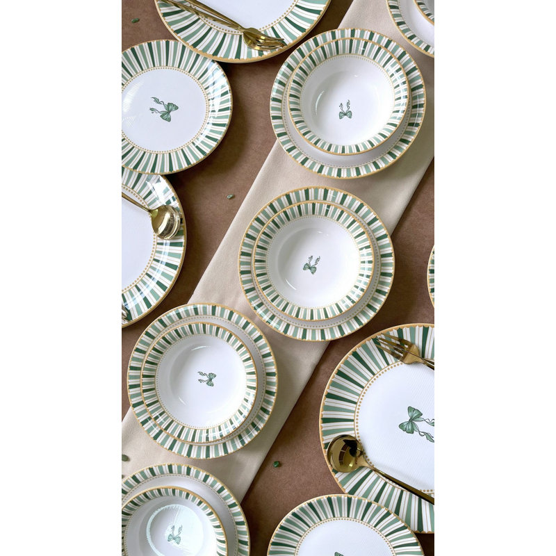 Service de vaisselle, Jaune/vert