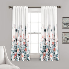 Moody Floral Room Darkening Curtain Panel