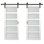 72'' x 84'' Semi-Solid Glass Matte without Installation Hardware Kit Barn Door