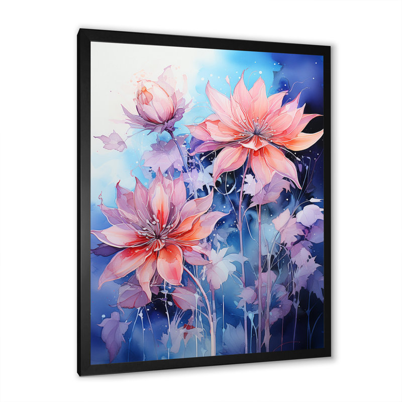 Dalonte Meadow Columbine Dreams sur toile, Cadre photo noir, H 32 po x l 16 po x P 1 po