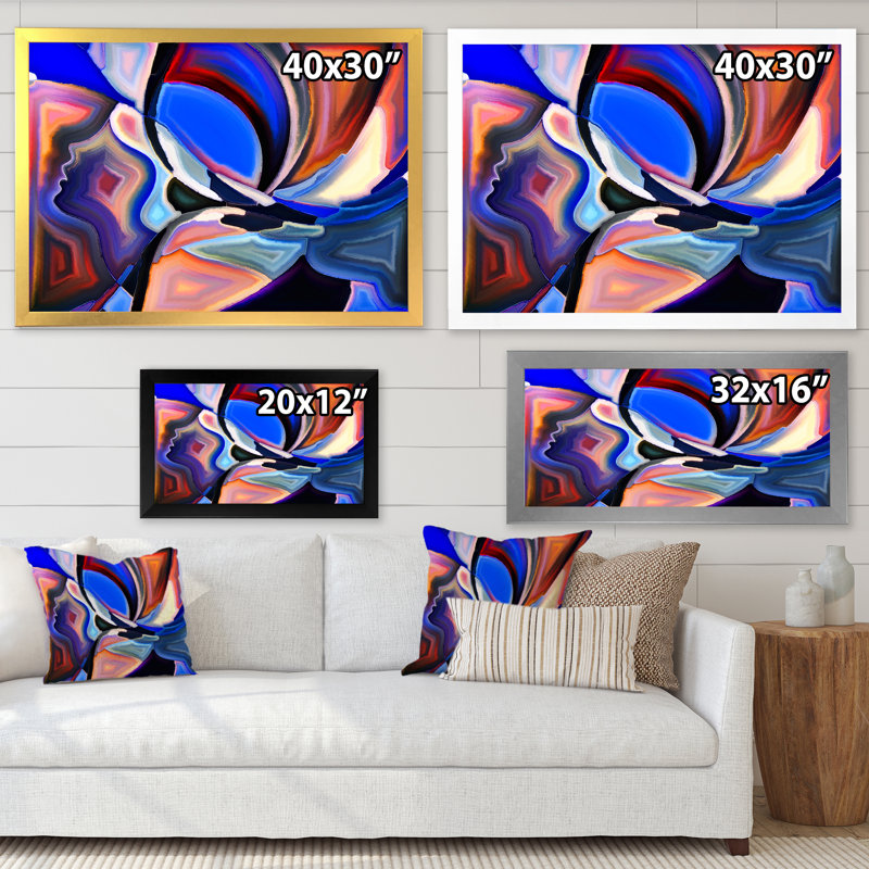 Sacred Hues - reproduction sur toile, H 12 po x l 20 po x P 1 po, Cadre noir