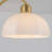 3-Light Transitional Opal Glass Shades Semi Flush Mount Ceiling Light