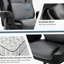 Fauteuil de bureau à haut dossier, fauteuil berçant de 400 lb, fauteuil de bureau ergonomique