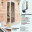 Porte de patio blanche simple avec verre trempé-124006749-124006750-124006752