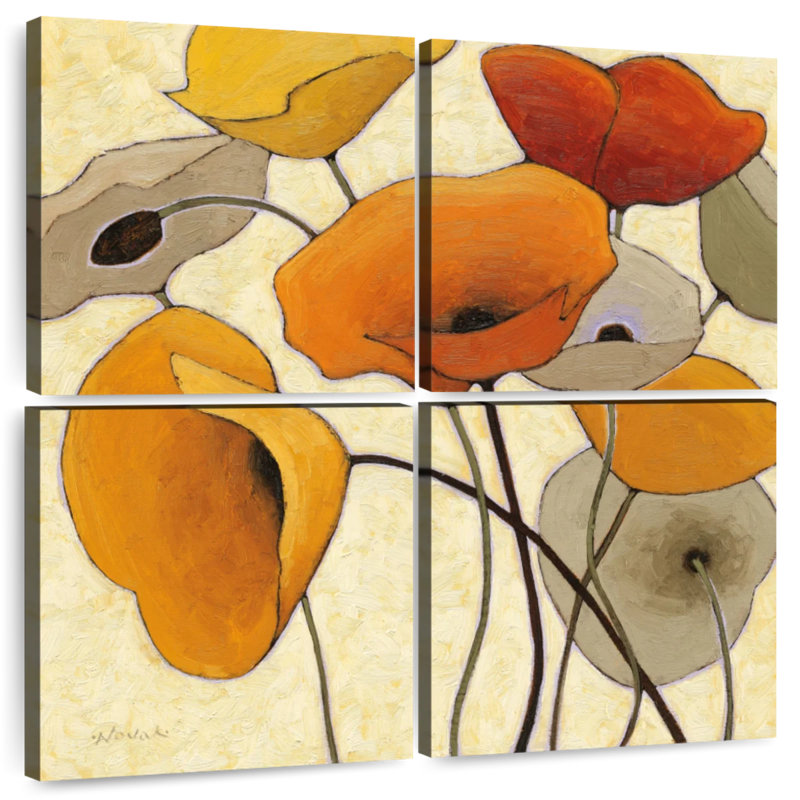 Harnek Pumpkin Poppies III, H 18 po x l 18 po