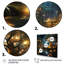 «Gold Teal», fractale abstraite, oasis enchantée sur toile-1019670248-1019670247