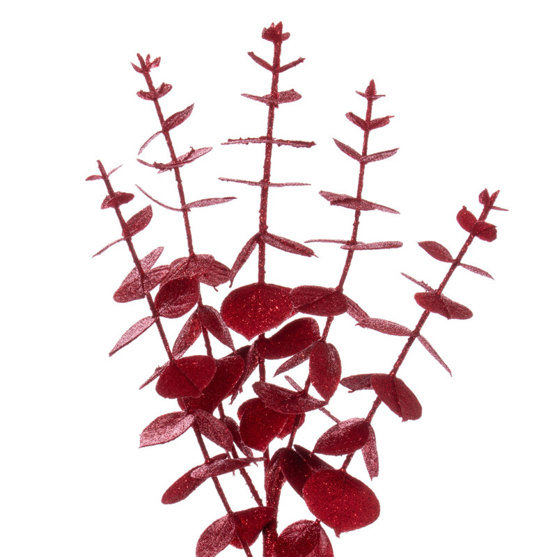 Couronne d'eucalyptus artificiel 24 po, Rouge