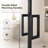 60.W x 72.H Double Framed Sliding Shower Door, with 1/4" (6mm) Clear SGCC Tempered Glass, Matte Black Finish