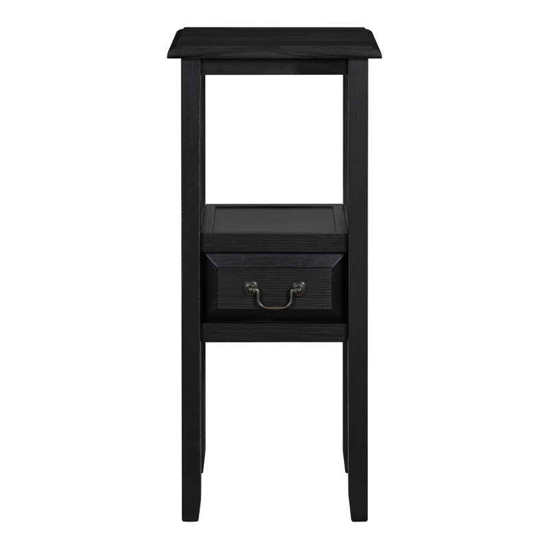 Pizarro Gilson End Table with Storage, Black