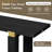 Modern Entryway Table With Industrial Metal Accents, Pine Legs, And Tabletop - Black U-Style Console Geometric Tabletop, Open Shelf For Hallway Gray-1540403473