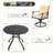 5-piece Outdoor Patio Dining Set With Swivel Chairs And Round Metal Table, Sturdy Metal Frame For Garden, Patio & Backyard