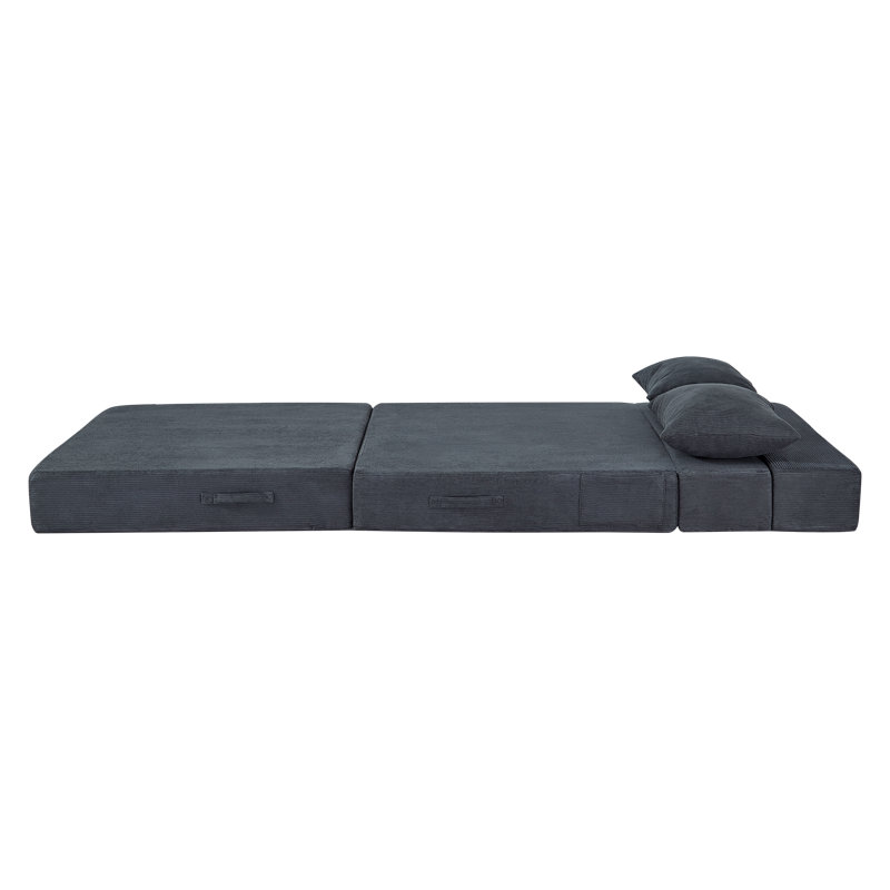 Canapé-lit convertible, canapé-lit simple pliable, Gris foncé, Floor Couch Single 26"