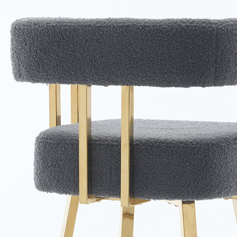 Tabourets de bar modernes rembourrés (ensemble de 4), Gris