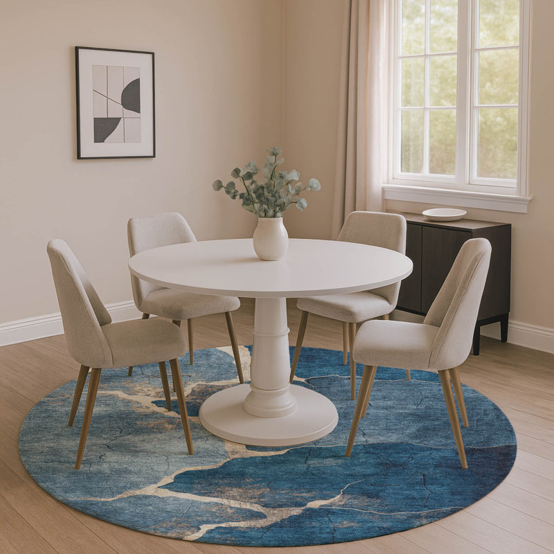 Premium Machine Washable Jakiyra AMF1889 Abstract Rug/AMF1889NA, Round 8'