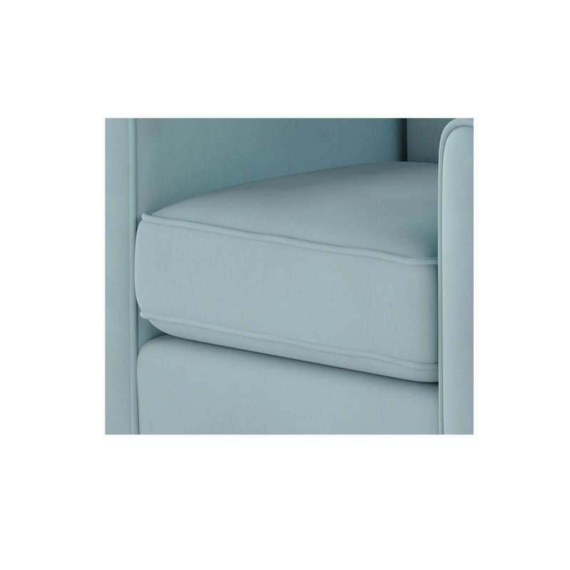 Fauteuil en polyester de 30 po de large Aravis, Mélange de polyester bleu ciel