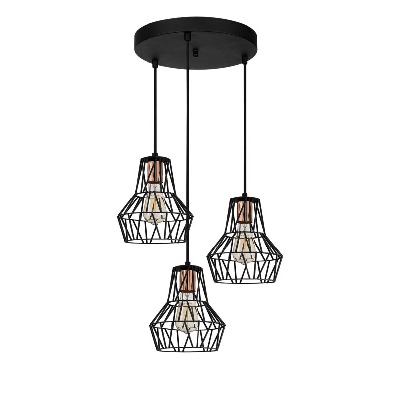 Luminaire suspendu en grappe à 3 lumières Dartford