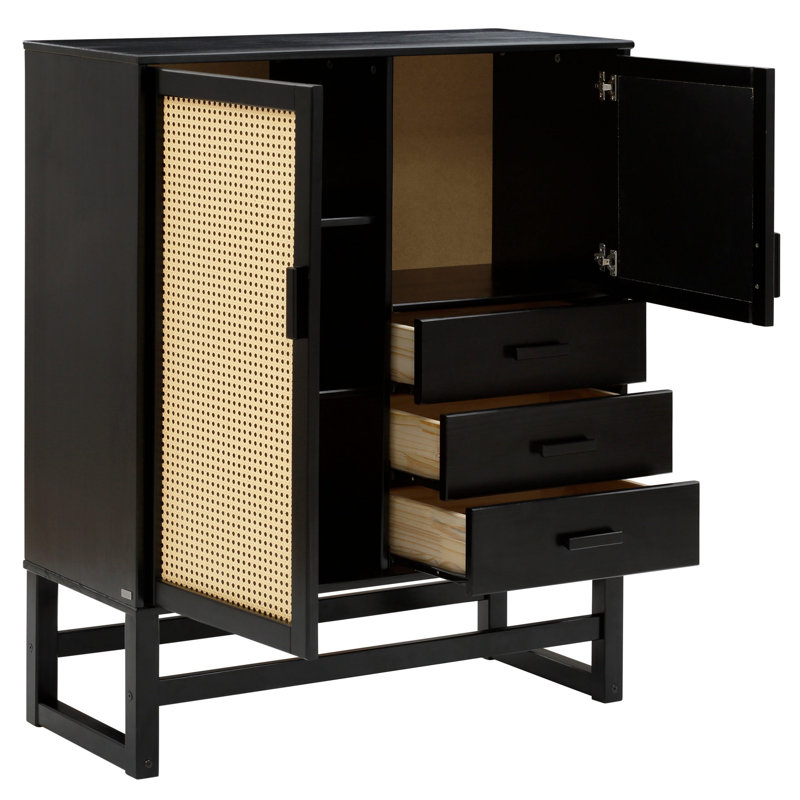 Divina 90cm Solid Wood Sideboard, Espresso