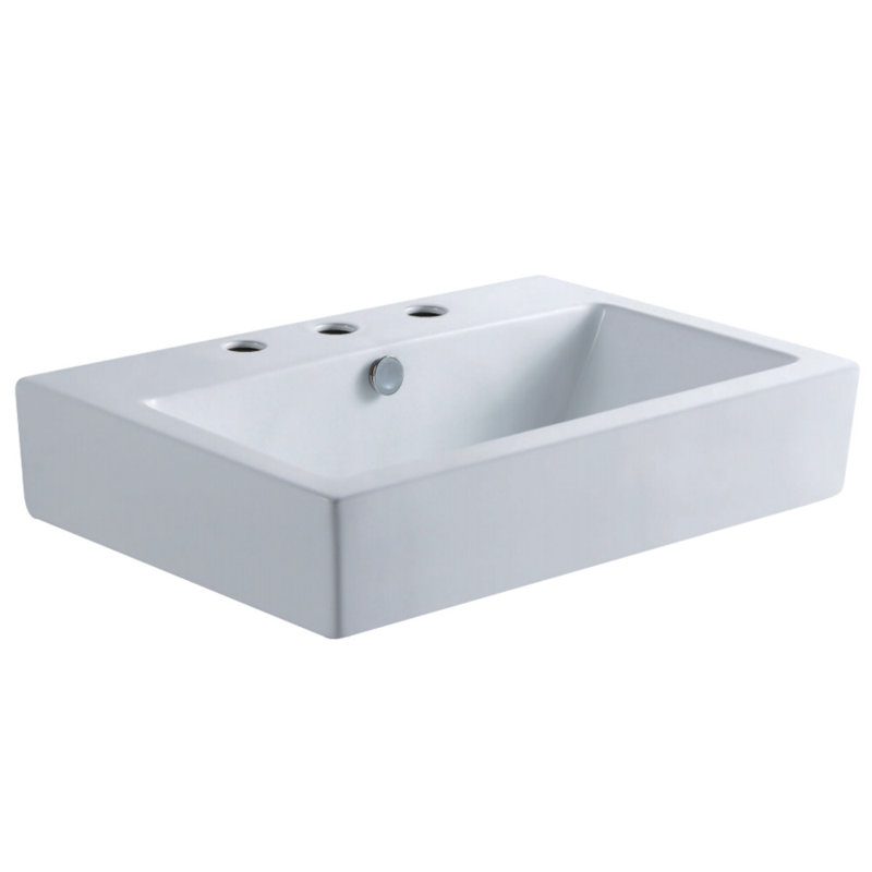 Lavabo de salle de bain Kingston, Blanc, Entraxe de 8 po
