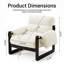 Chaise d'appoint en chenille avec structure en bois