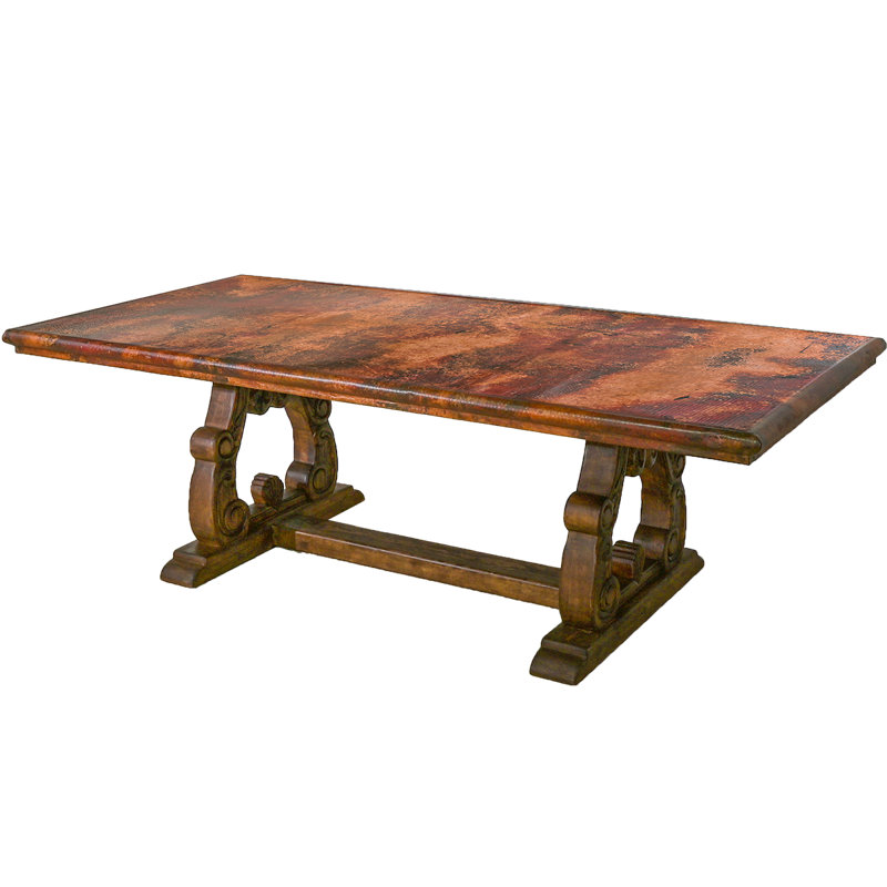 Table de salle à manger San Miguel, Brun / Cuivre, 36”H x 100”L x 46”W