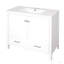 Meuble-lavabo de 36 po avec lavabo en céramique, portes à fermeture douce, tablettes de rangement doubles et tiroir divisé - Armoire de salle de bain moderne avec beaucoup de rangement-117021234