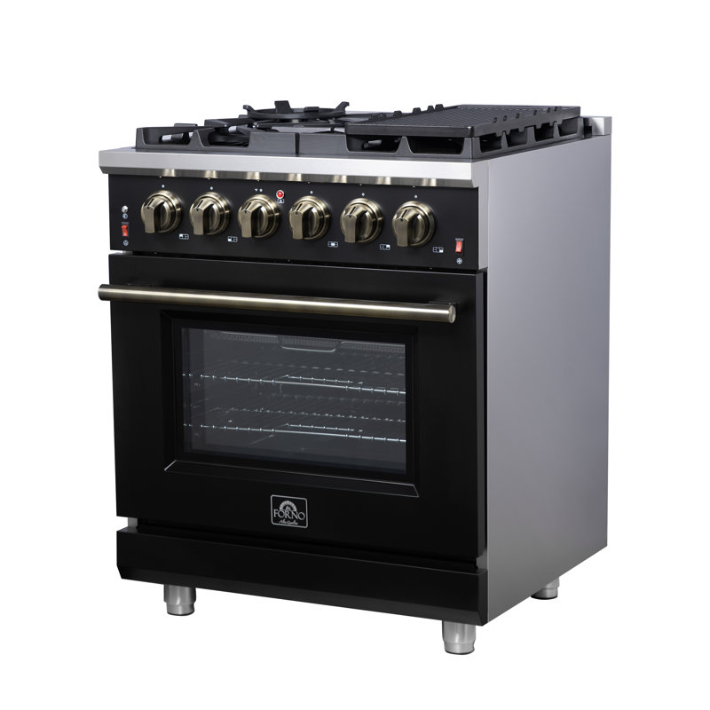 Cuisinière à gaz autoportante Massimo 30, Noir