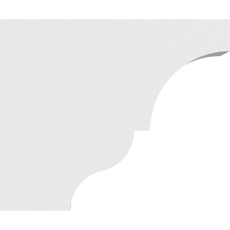 4"W x 10"H x 12"L Standard Asheboro Architectural Grade PVC Rafter Tail, 10"H x 4"W x 12"D