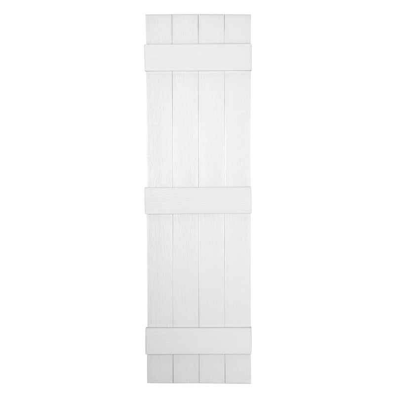 Persiennes personnalisées à 4 planches fermées, 77", Blanc
