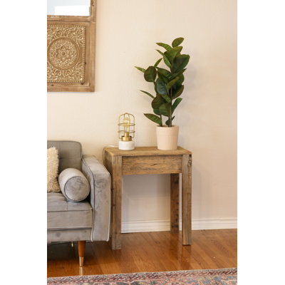 Abayomi Solid Wood End Table