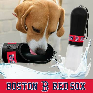 MLB Boston Red Portable Dog Water Bowl Pets First
