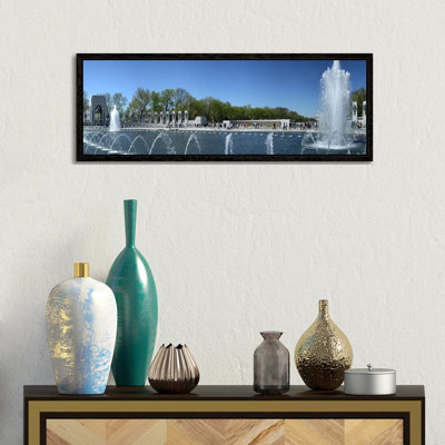 Fountain In A War Memorial, National World War II Memorial, Washington DC, USA by Panoramic Images - Panoramic Gallery-Wrapped Canvas Giclée on Canvas