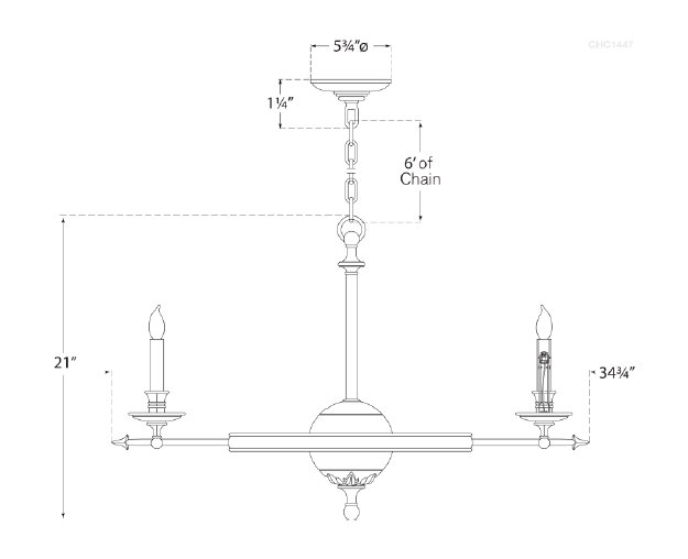 Chapman & Myers Leaf and Arrow Large Chandelier, Antique-Burnished Brass