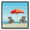 « lazy beach day », reproduction de peinture à l’acrylique sur toile