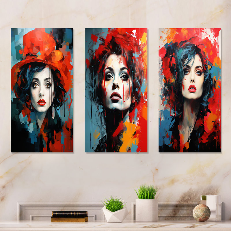 Portrait de Crimson Carter, H 28 po x l 36 po, Toile tendue