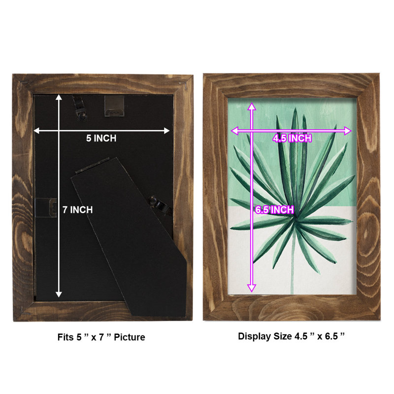 Verging Palm IV - Impression encadrée avec verre, H 6 po x l 4 po x P 1 po, Noyer