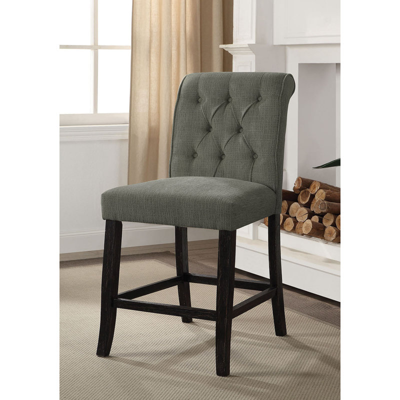 Chaise de comptoir rustique H 20,4 po (2 / RTC), gris / noir antique, Gris, Noir