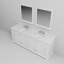 Meuble-lavabo double blanc 84 po X P 22 po D, plateau en marbre de culture, ensemble de robinet et Miroirs-1627482926-1627482915