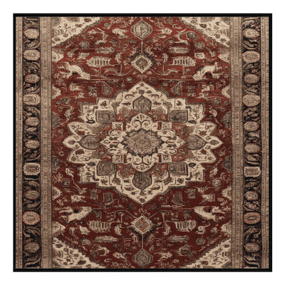 Tapis brun lavable à la machine