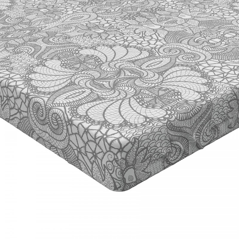 Microfiber Floral Fitted Sheet, Twin Fitted Sheet