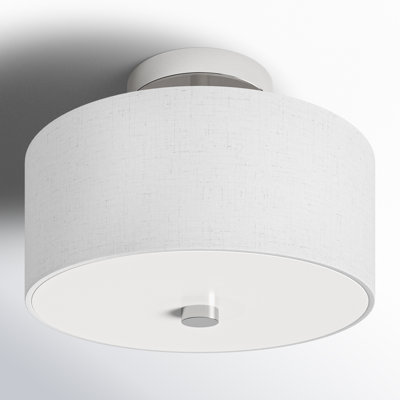 Flaire 2 Light Fabric Semi Flush Mount