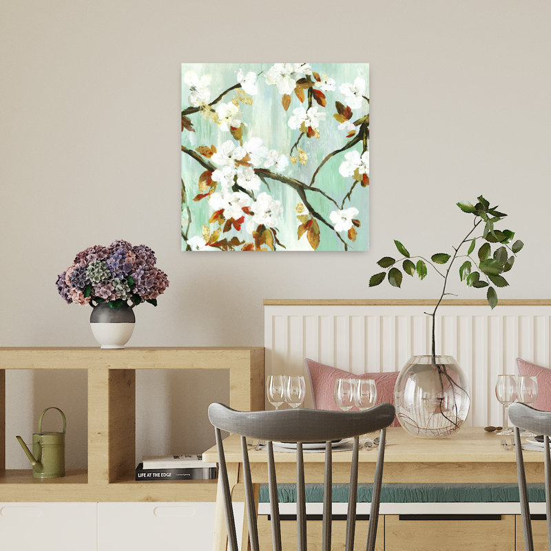 Golden Blooms II, H 18 po x l 18 po