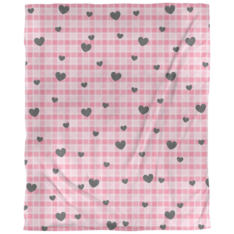Tissu de la st valentin, Noir, L 54 po x l 36 po, Coton peigné pima