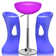 3 Piece LED Light Up Bar Stool and Table Set