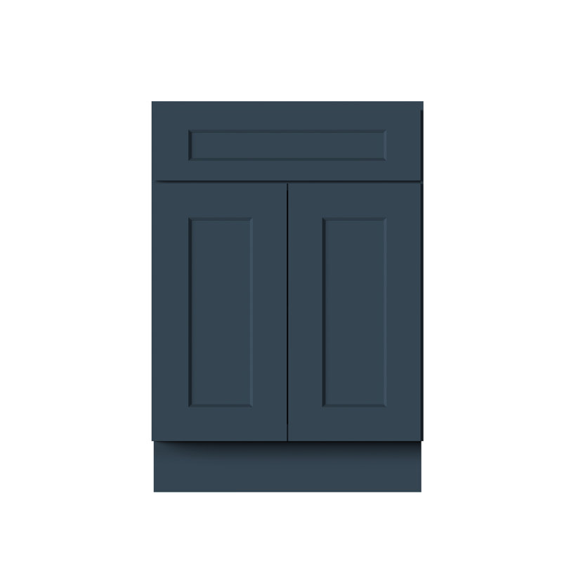 CASAINC W24" X H34.5" X D24" Kitchen Cabinet Base Cabinet, Navy Blue, 24"